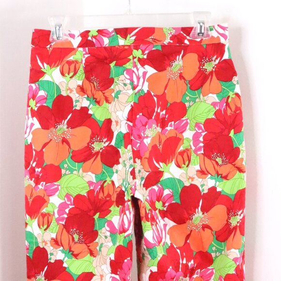 Worthington Women's 12 (M/8) 90's Y2K Colorful Floral Resort Cropped Capri Pants - Picture 5 of 9